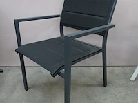 2 x azur alu stapelstoel pedro zwart mat - afbeelding 1 van  3