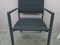 2 x azur alu stapelstoel pedro zwart mat - afbeelding 2 van  3
