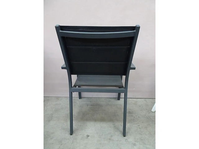 2 x azur alu stapelstoel pedro zwart mat - afbeelding 3 van  3