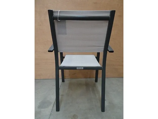 2 x azur alu stapelstoel ronda charcoal mat - afbeelding 3 van  4