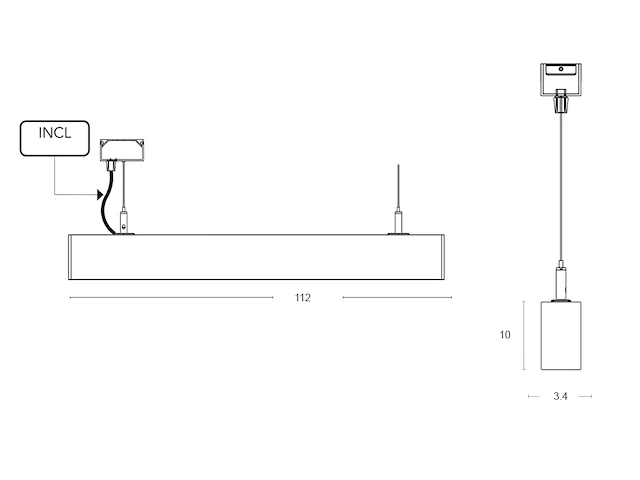 2 x b52 led design pendel armatuur wit - afbeelding 6 van  8