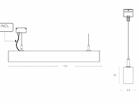 2 x b52 led design pendel armatuur wit - afbeelding 6 van  8
