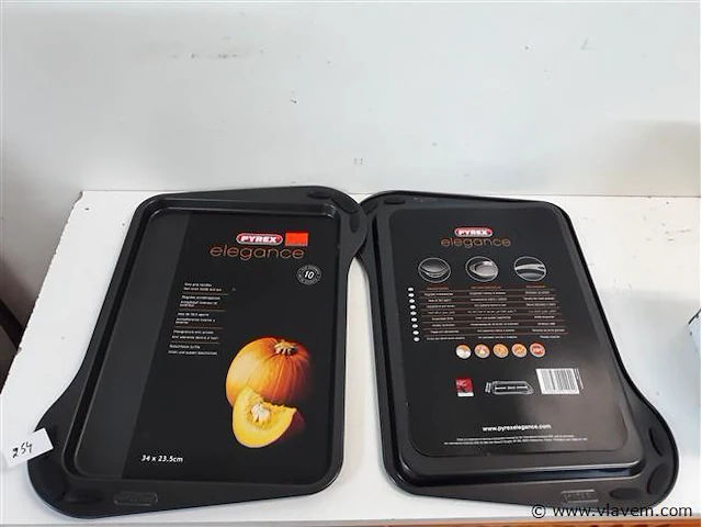 2 x bakplaat pyrex 34x23,5 cm - afbeelding 1 van  2