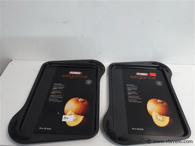 2 x bakplaat pyrex 34x23,5 cm - afbeelding 1 van  2