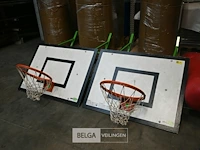 2 x basketbalring met bord en bevestiging - afbeelding 1 van  6