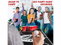 2 x beer pong tafel - opvouwbaar en in hoogte verstelbaar, 240 x 61 cm - afbeelding 6 van  6