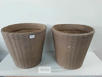 2 x bloempot rond h 35 cm h 35 cm