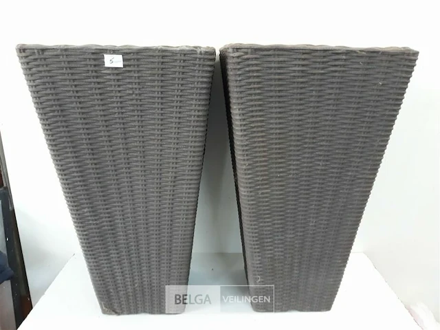 2 x bloempot vierkant 35 x 35 cm h 68 cm - afbeelding 1 van  3
