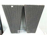 2 x bloempot vierkant 35 x 35 cm h 68 cm - afbeelding 2 van  3