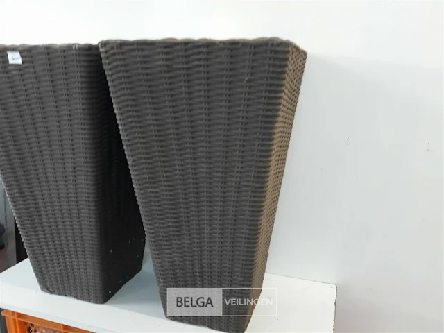 2 x bloempot vierkant 35 x 35 cm h 68 cm - afbeelding 3 van  3