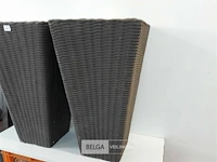 2 x bloempot vierkant 35 x 35 cm h 68 cm - afbeelding 3 van  3