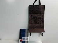 2 x boodschappenwagentje 33x16x60 cm opvouwbaar - afbeelding 1 van  3