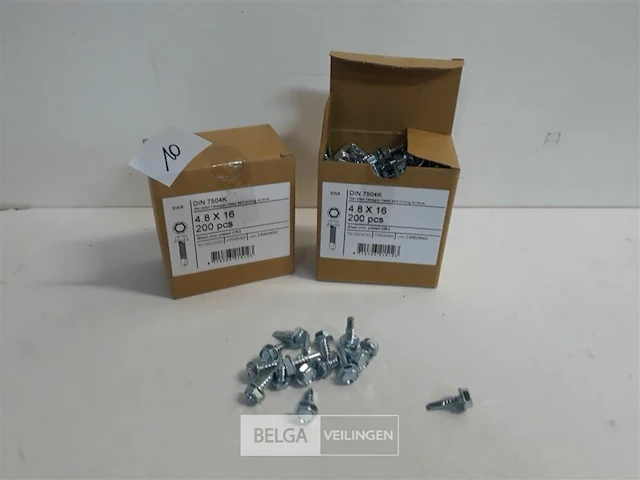 2 x boorschroef zeskant kop 4,8x16 mm 200 st - afbeelding 1 van  3