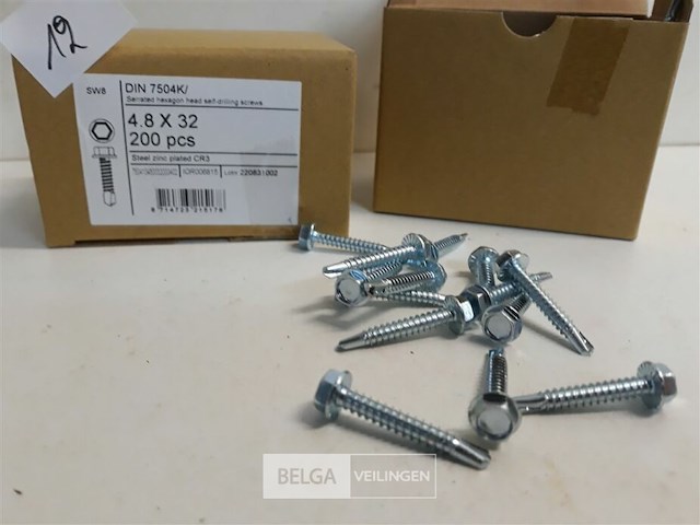 2 x boorschroef zeskant kop 4,8x32 mm 200 st - afbeelding 3 van  3