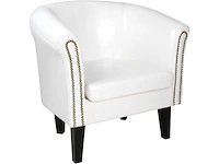 2 x chesterfield fauteuil van kunstleer en hout - afbeelding 3 van  6