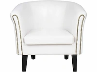 2 x chesterfield fauteuil van kunstleer en hout - afbeelding 4 van  6