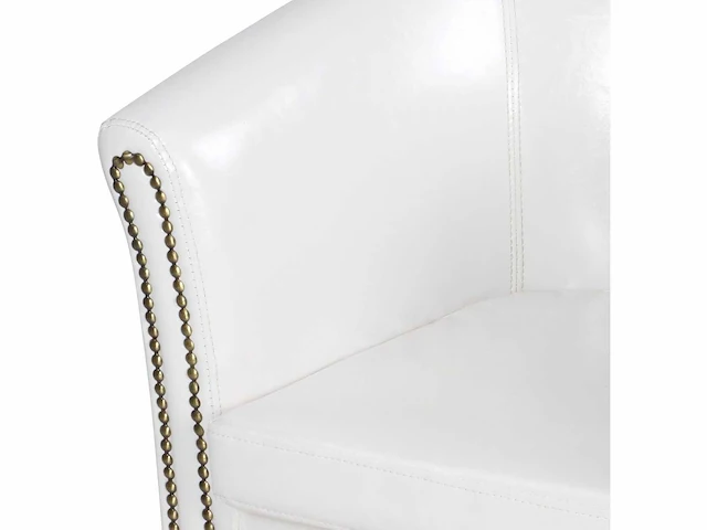 2 x chesterfield fauteuil van kunstleer en hout - afbeelding 6 van  6