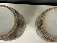 2 x chinese vazen met goudkleurige handvaten in dierenfiguur - afbeelding 4 van  4