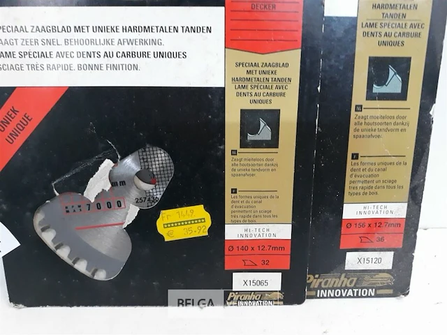 2 x cirkelzaagblad widea piranha 1 x 140mm + 1 x 156mm - afbeelding 3 van  3