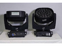 2 x clay paky a.leda b-eye k20 beam/wash (37x15w rgbw / 4°-60°) (1xgood/1xneeds service) - afbeelding 1 van  4