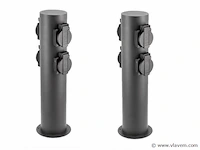 2 x cortona buiten kolom 4 x schuko zwart - afbeelding 2 van  7