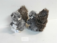2 x deco eekhoorn 20 cm zachte haren
