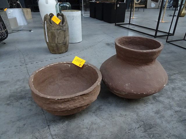 2 x deco schaal papier mache - afbeelding 1 van  3