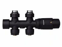2 x design kraanset zwart- vloer (recht) - afbeelding 2 van  2