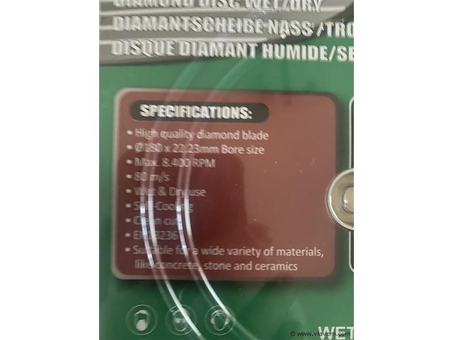 2 x diamantschijf 180mm - afbeelding 2 van  2