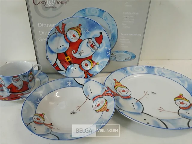 2 x dinnerset 5 delig kerst - afbeelding 3 van  3