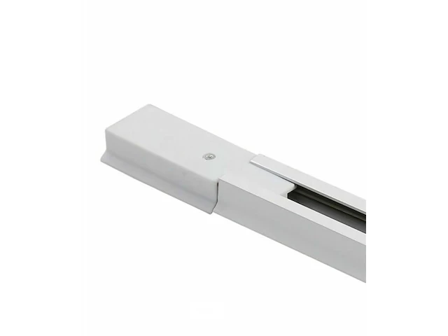 2 x eenfase rail – 1 m –wit – aluminium – ip20 – inclusief montageset - afbeelding 4 van  4
