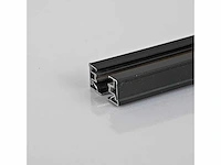 2 x eenfase rail – 1 m – zwart –aluminium – ip20 – inclusief montageset - afbeelding 2 van  3