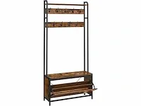 2 x entreekast met bank, 9 haken en plank - afbeelding 2 van  7