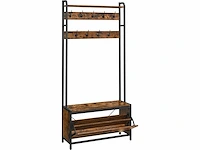 2 x entreekast met bank, 9 haken en plank - afbeelding 2 van  7