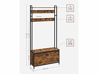 2 x entreekast met bank, 9 haken en plank - afbeelding 3 van  7