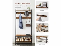 2 x entreekast met bank, 9 haken en plank - afbeelding 6 van  7