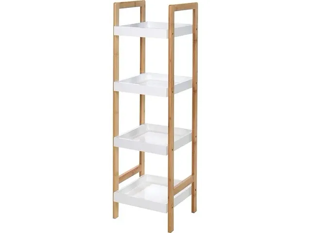 2 x etagaire bamboo mdf blanc - afbeelding 1 van  3