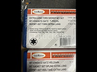 2 x extra lange dop bit set torx en spline