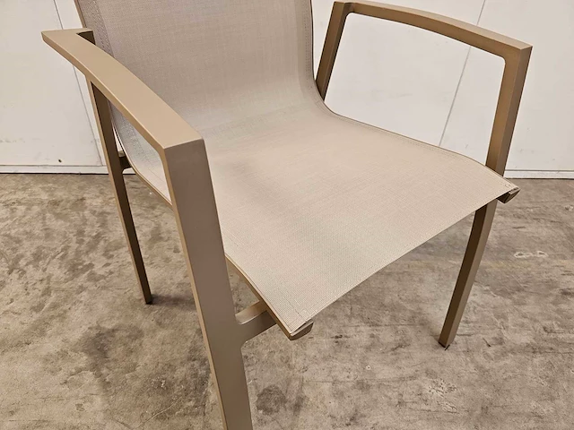 2 x garden prestige alu stapelstoel bologna champagne mat - afbeelding 4 van  4