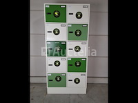 2 x gispen lockerkast groen wit - afbeelding 1 van  2