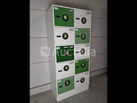 2 x gispen lockerkast groen wit - afbeelding 2 van  2