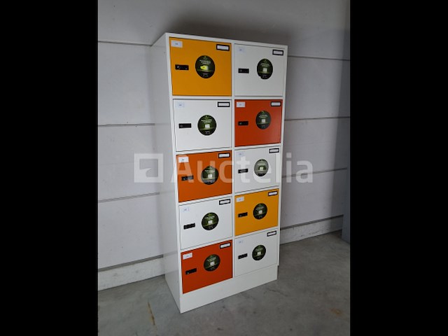 2 x gispen lockerkast oranje wit - afbeelding 2 van  2