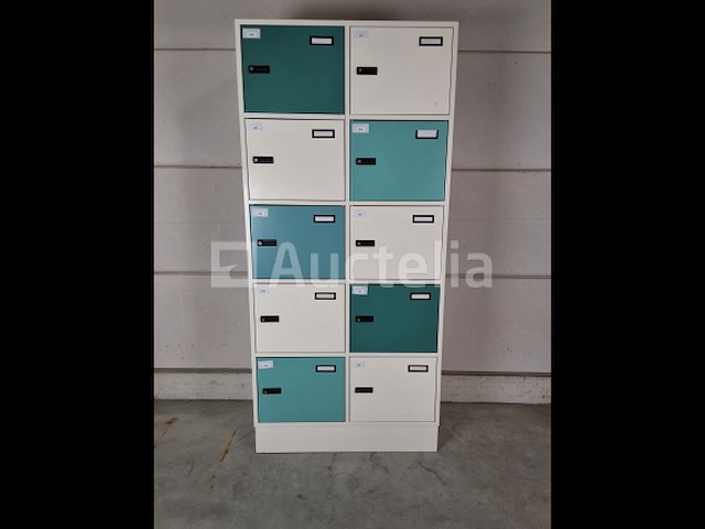 2 x gispen lockerkast paars + appelblauw - afbeelding 1 van  2