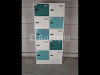 2 x gispen lockerkast paars + appelblauw - afbeelding 1 van  2