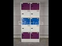 2 x gispen lockerkast paars + appelblauw - afbeelding 2 van  2