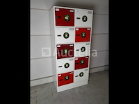 2 x gispen lockerkast rood wit - afbeelding 2 van  2