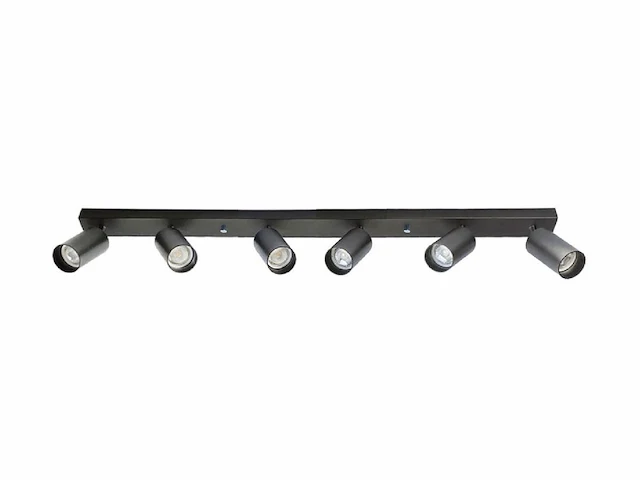2 x gu10 opbouwspot armatuur 6 cilinders zand zwart draaibaar - afbeelding 3 van  4
