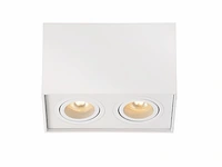 2 x gu10 opbouwspot armatuur dual fittingen wit kantelbaar - afbeelding 2 van  6
