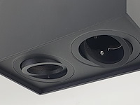 2 x gu10 opbouwspot armatuur dual fittingen zwart kantelbaar - afbeelding 5 van  7
