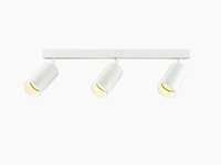 2 x gu10 opbouwspot armatuur triple cilinder zand wit draaibaar - afbeelding 1 van  5